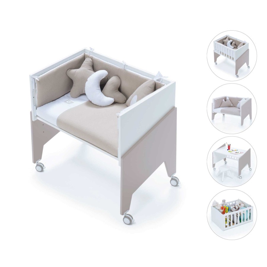 Baby Cribs Alondra | Beige Co-Sleeping Crib 50X80 Equo · C10-M7753