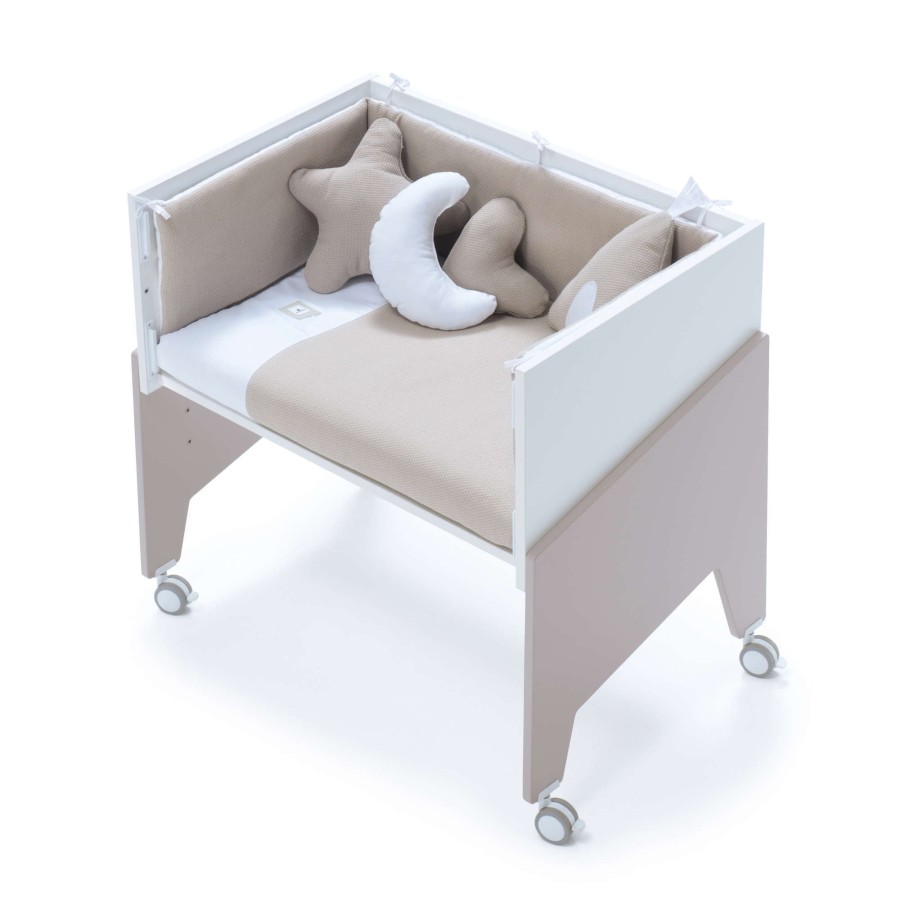 Baby Cribs Alondra | Beige Co-Sleeping Crib 50X80 Equo · C10-M7753