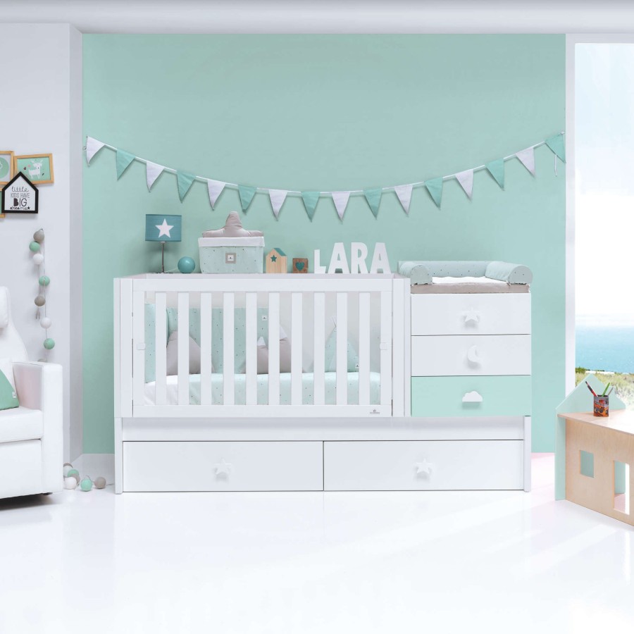 Convertible Cribs Alondra | Convertible Crib Sero Bubble Mint · K554 Mint Green