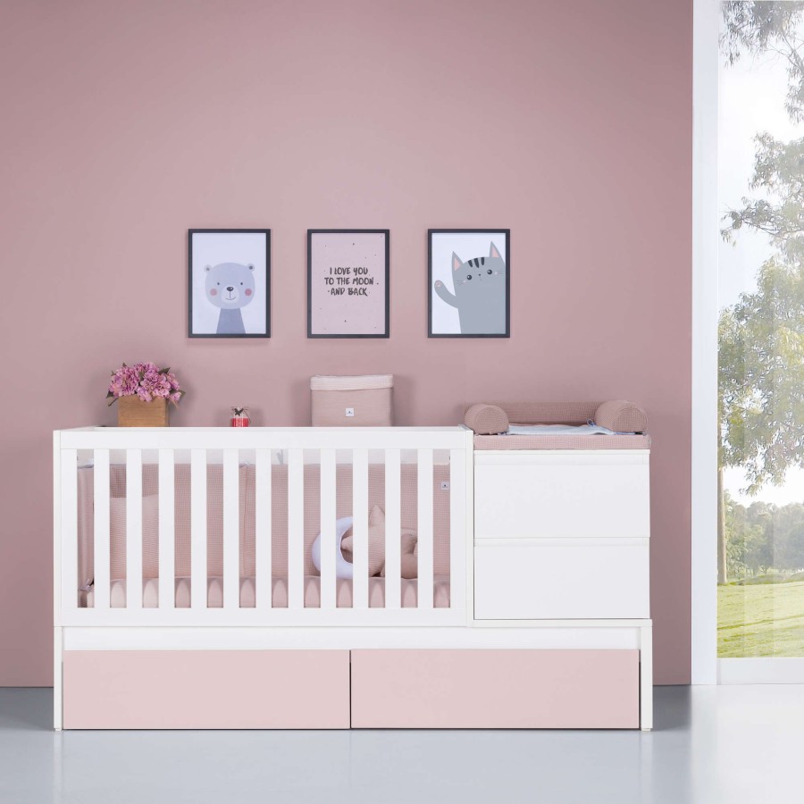 Convertible Cribs Alondra | Convertible Crib 70X140 Inside Flamingo · K404-M1142