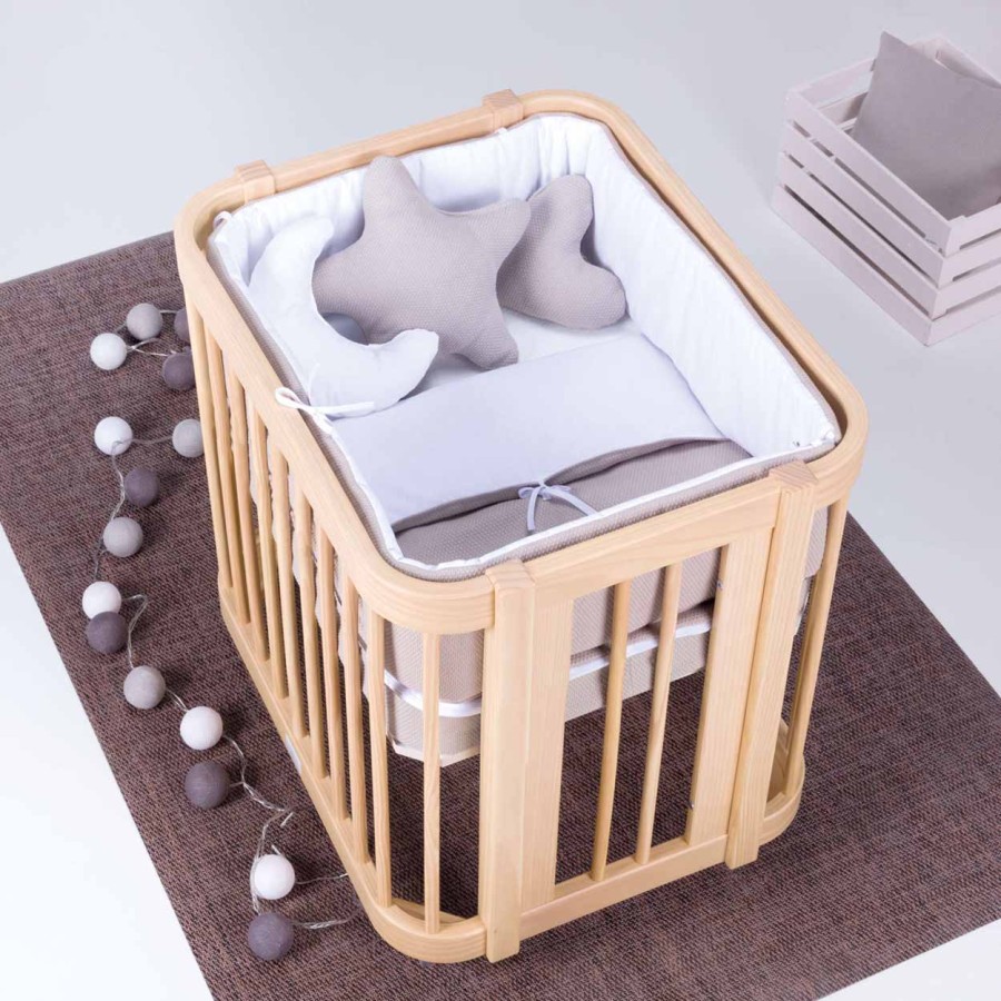 Baby Cribs Alondra | Crib, Cot And Bed All-In-One (4In1) Crea Tre Nomad 60X80 And 70X140 - C301