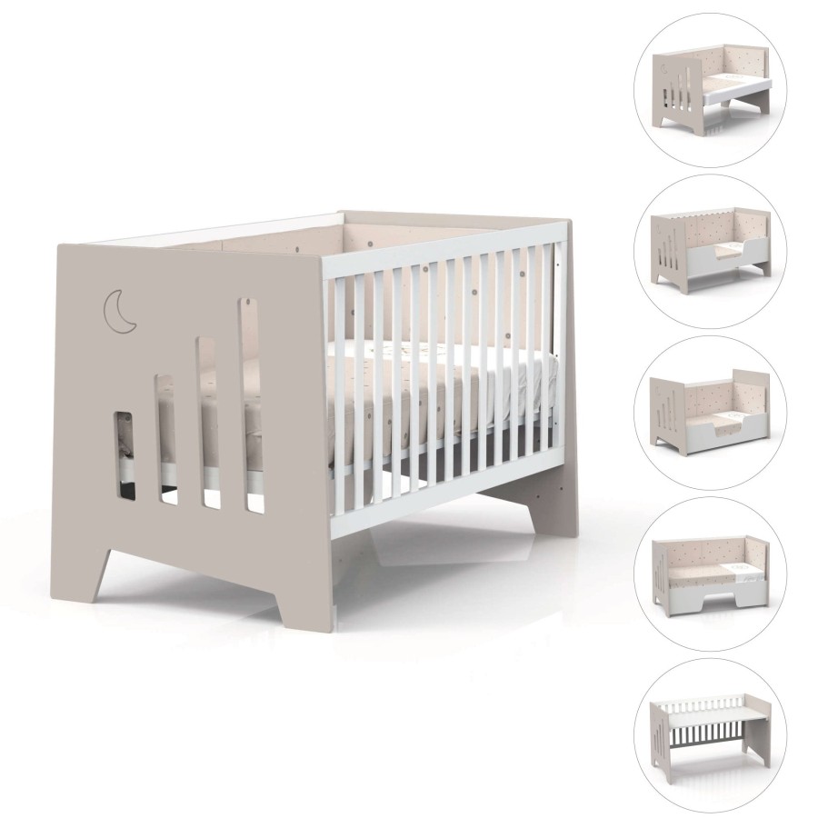 Co-Sleeping Cots Alondra | Co-Sleeping And Montessori Cot (6In1) Omni-Xl Beige 70X140 · C191