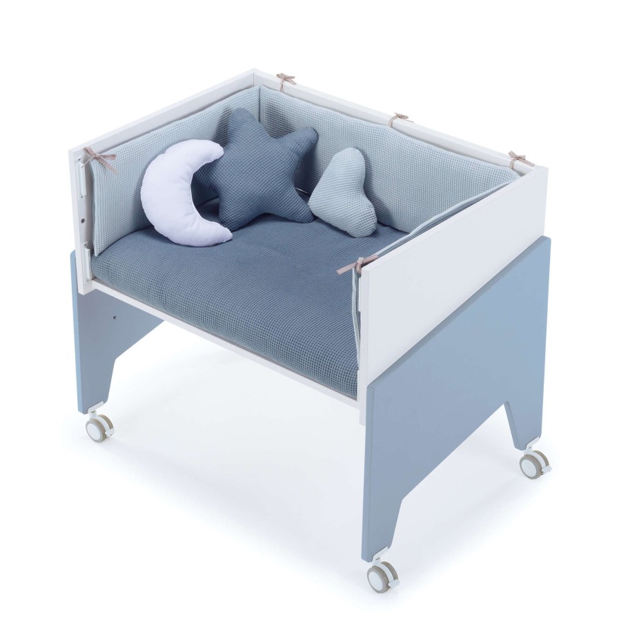 Baby Cribs Alondra | Blue Co-Sleeping Crib 50X80 Equo · C10-M7751