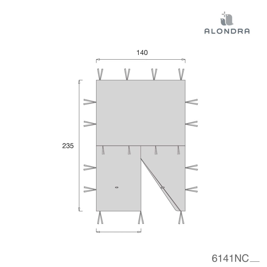 Montessori Alondra | Montessori Baby Bed 70X140Cm Indy Grey Carezza 70X140