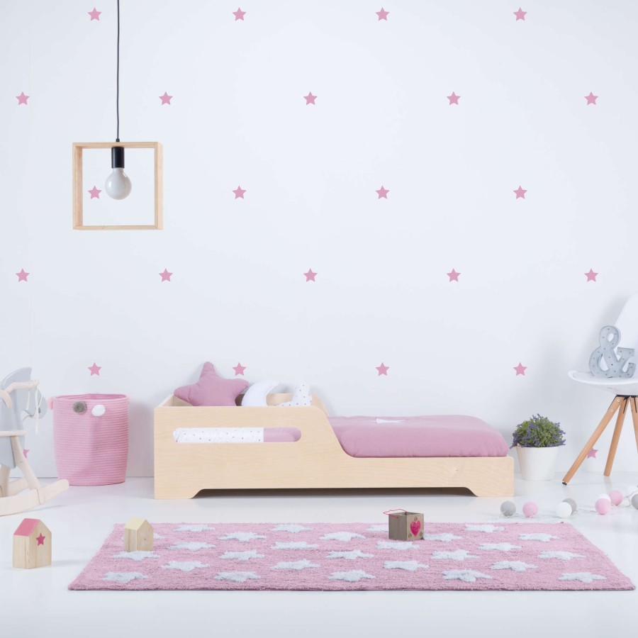 Montessori Alondra | Large Wooden Montessori Floor Bed Montblue 90X200 · Qn201-M97