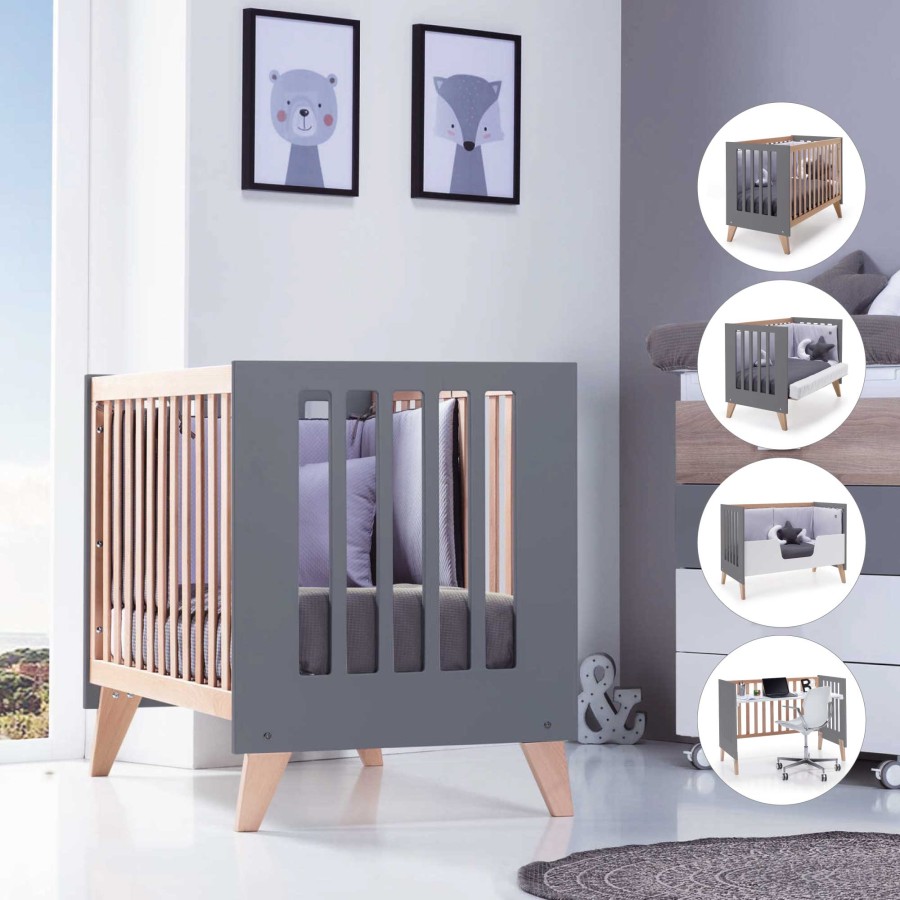 Baby Cots Alondra | Wooden Co-Sleeping Cot 4 In 1 Nexor Marengo · C187R-M6995