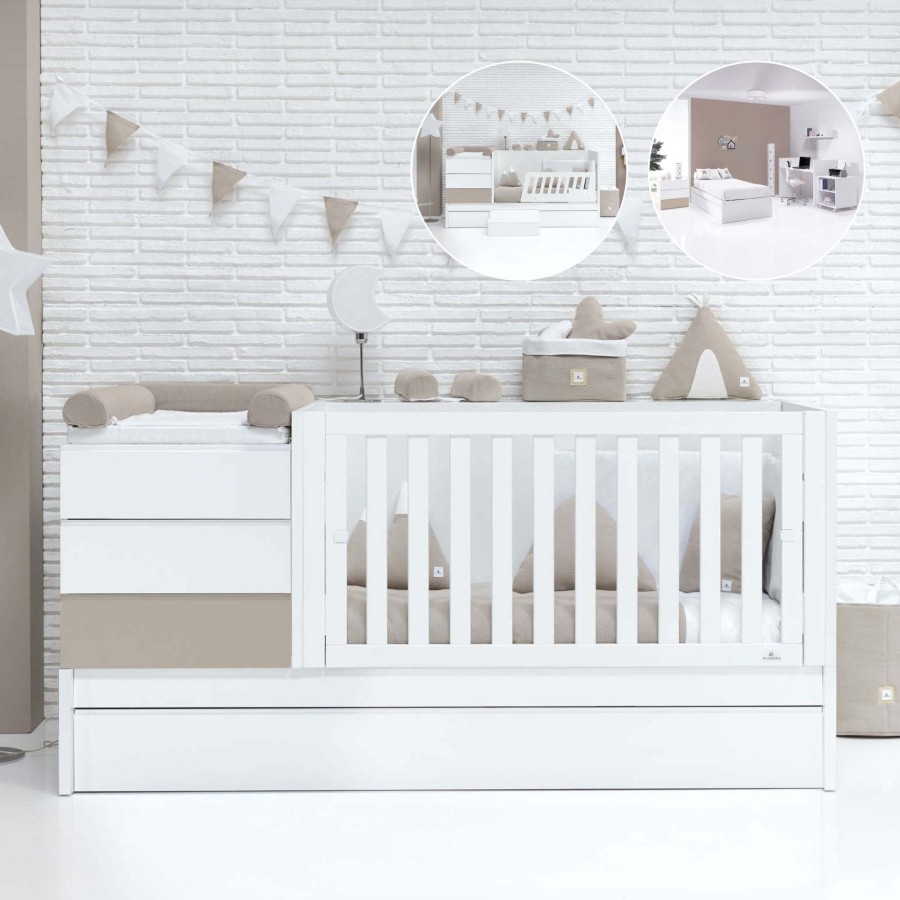 Convertible Cribs Alondra | Convertible Crib Sero Kubo Arena · K551 Beige