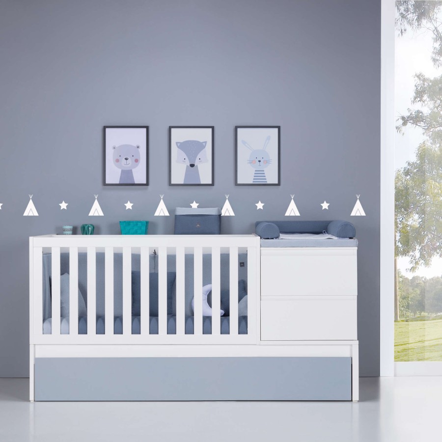 Convertible Cribs Alondra | Convertible Crib 70X140 Inside Blu Denim · K404-M1141