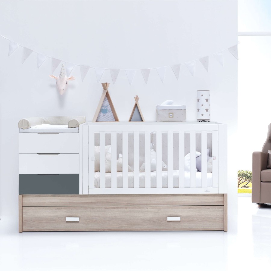 Convertible Cribs Alondra | Sero Loft Convertible Crib 70X140Cm · K547 Marengo