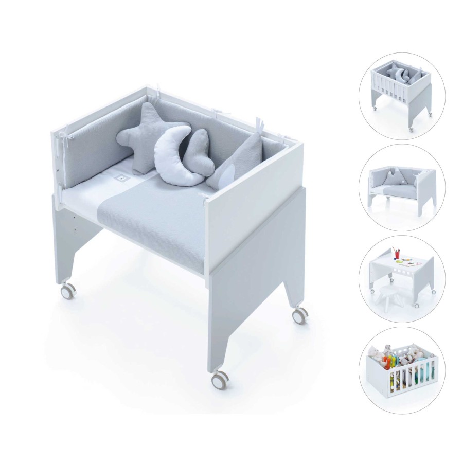 Baby Cribs Alondra | Grey Co-Sleeping Crib Equo 50X80 · C10-M7778