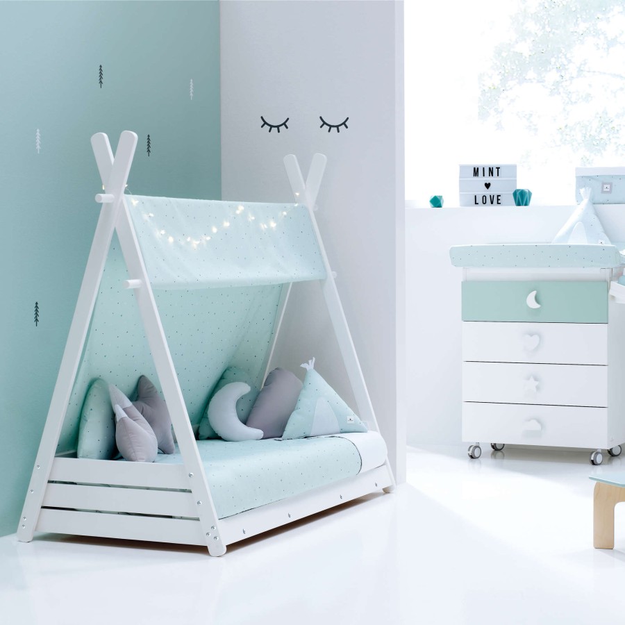 Montessori Alondra | Montessori Baby Bed 70X140Cm Homy Mint