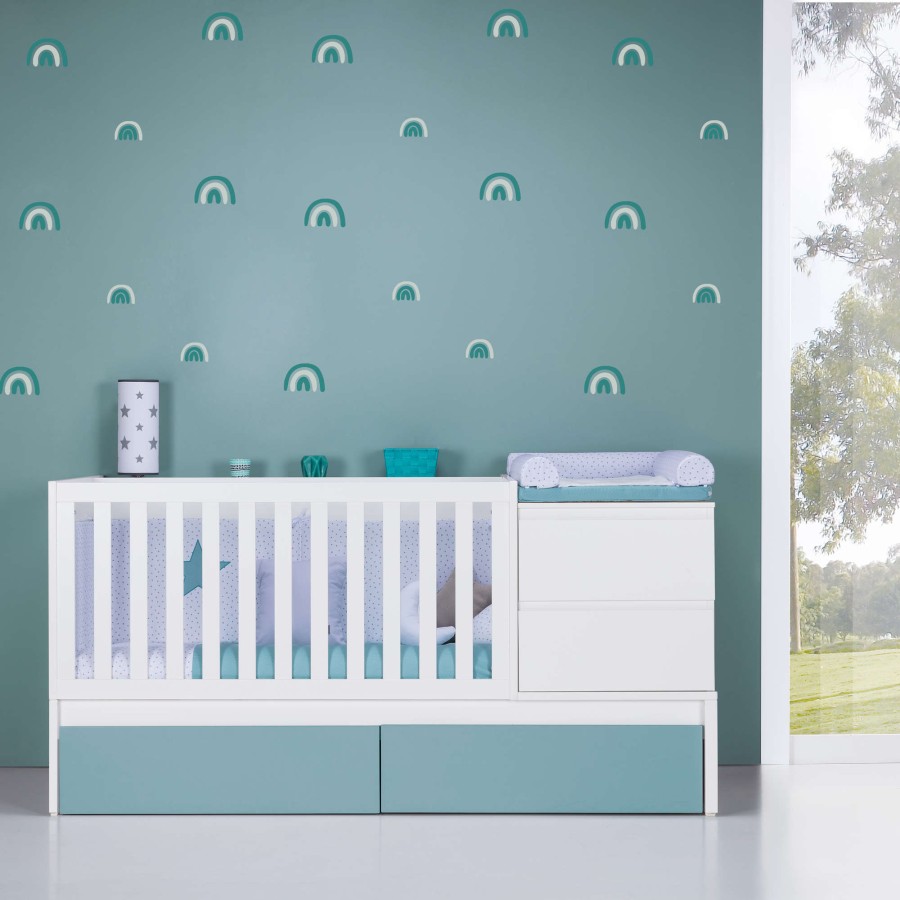 Convertible Cribs Alondra | Convertible Crib 70X140 Inside Mare · K404-M1181 Aquamarine