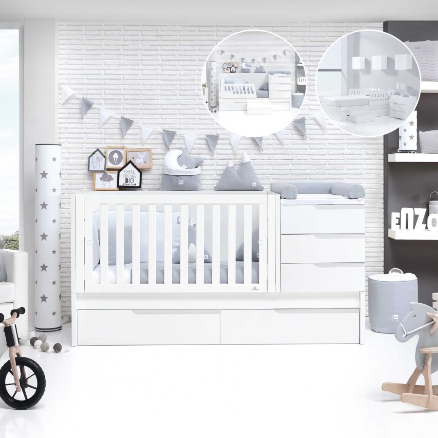 Convertible Cribs Alondra | Convertible Crib 70X140 Sero Evolutive Artik · K502 White