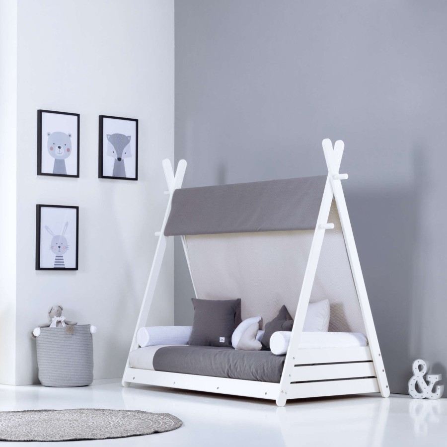 Montessori Alondra | Montessori Baby Bed 70X140Cm Homy Stone Grey 128