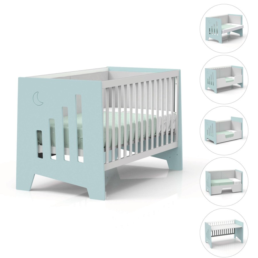 Co-Sleeping Cots Alondra | Co-Sleeping And Montessori Cot (6In1) Omni-Xl Mint 70X140 · C191