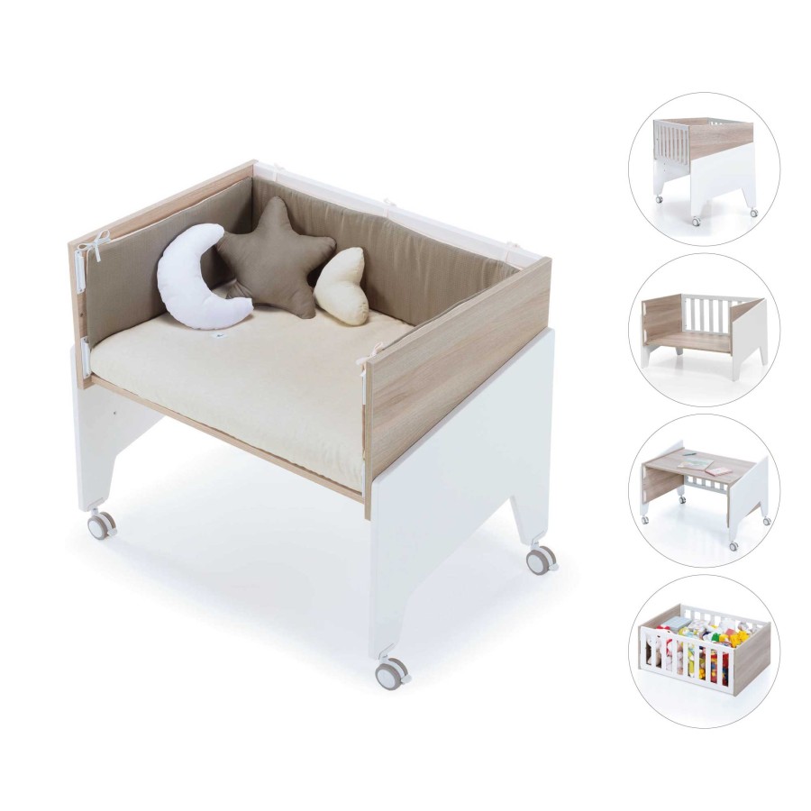 Baby Cribs Alondra | Wooden Co-Sleeping Crib 50X80 Equo Life · C17-M9477