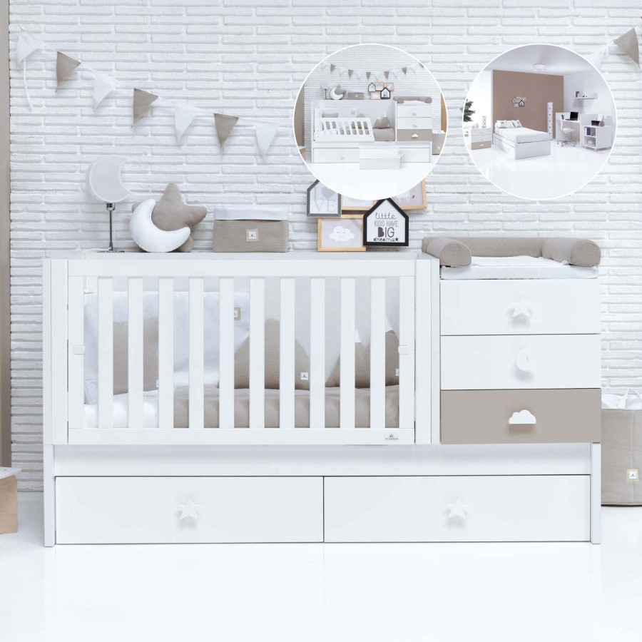 Convertible Cribs Alondra | Convertible Crib Sero Bubble · K554 Beige