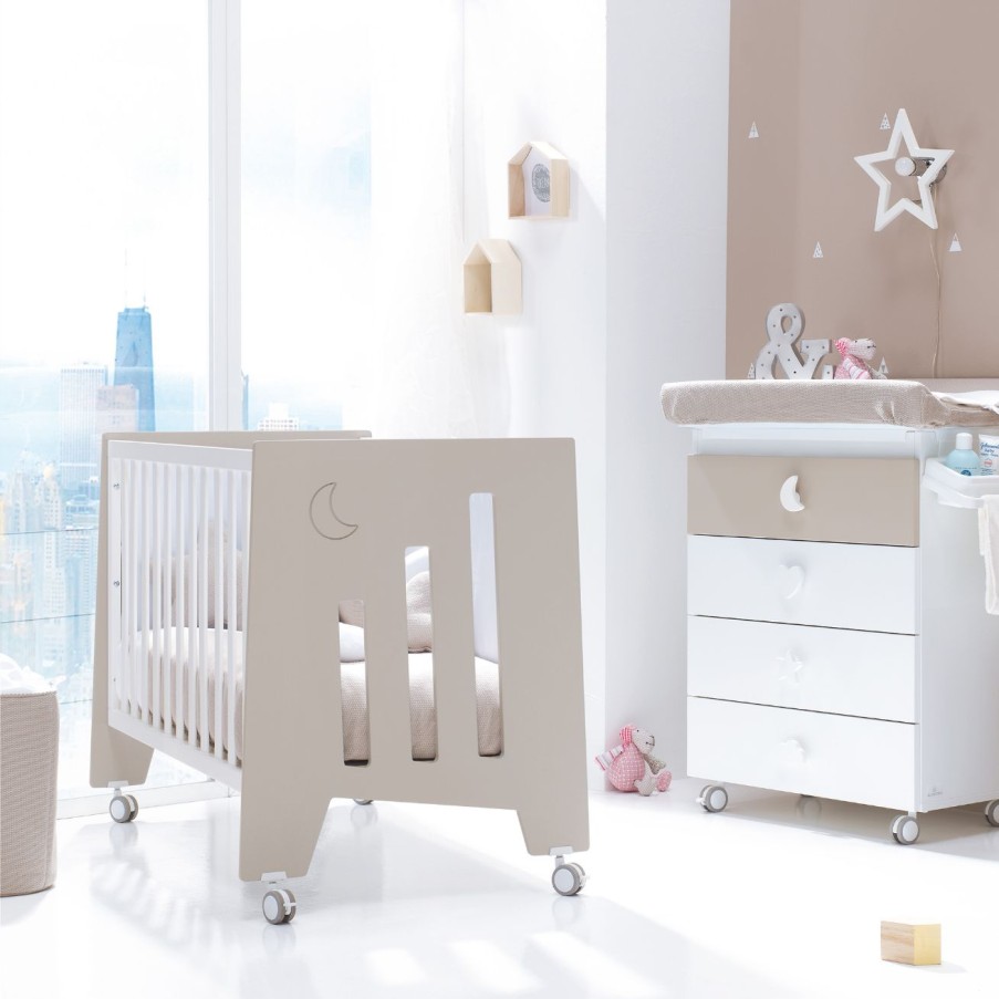 Baby Cots Alondra | Cot And Desk 60X120Cm 5 Stages Omni Beige · C181-M7753