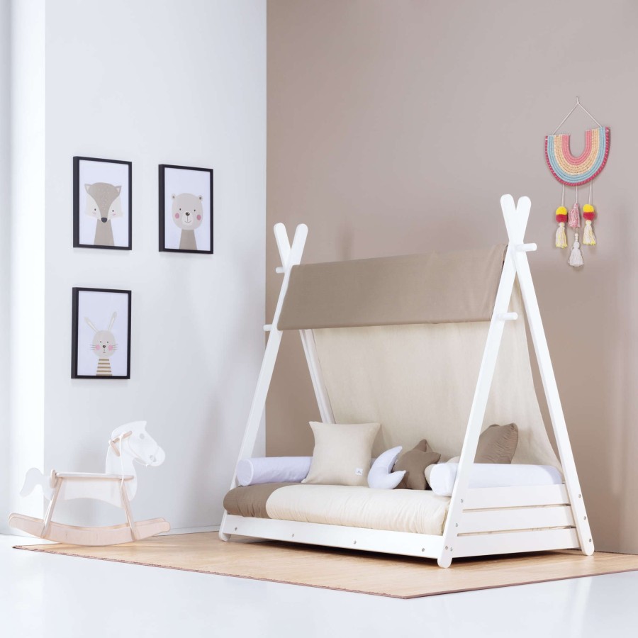 Montessori Alondra | Montessori Kids Bed Homy-Xl 90X200Cm - 126 Sahara Sand