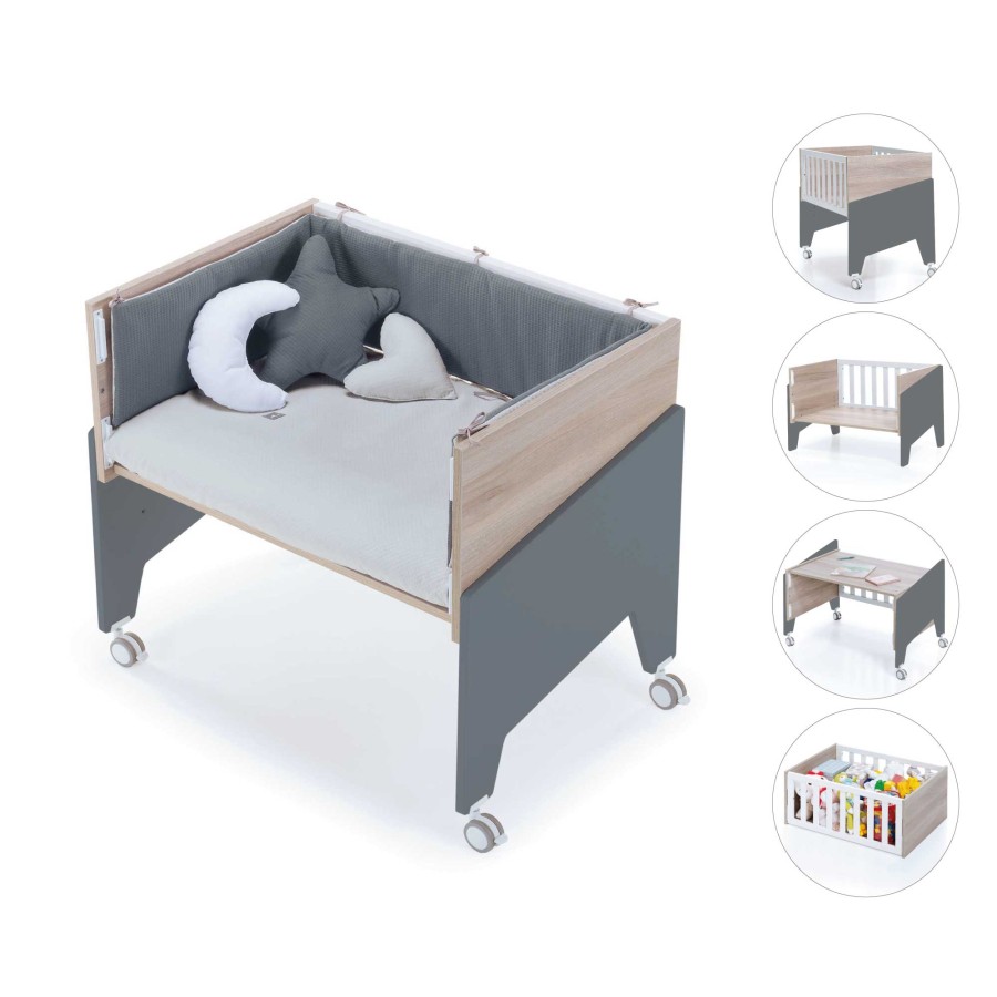 Baby Cribs Alondra | Wooden & Marengo Co-Sleeping Crib 50X80 Equo Life · C17-M9469