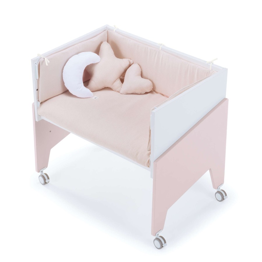 Baby Cribs Alondra | Pink Co-Sleeping Crib 50X80 Equo · C10-M7752