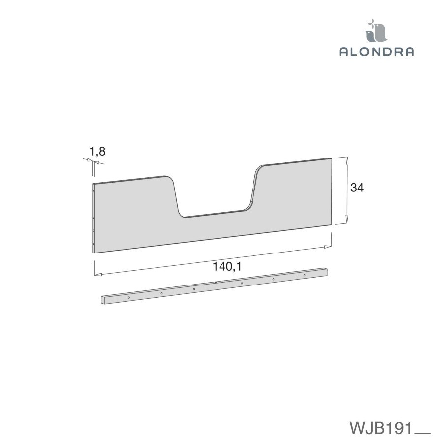 Co-Sleeping Cots Alondra | Safety Guard + Couch Kit For Omni Xl Cot 70X140 · Wjb191-M77 White