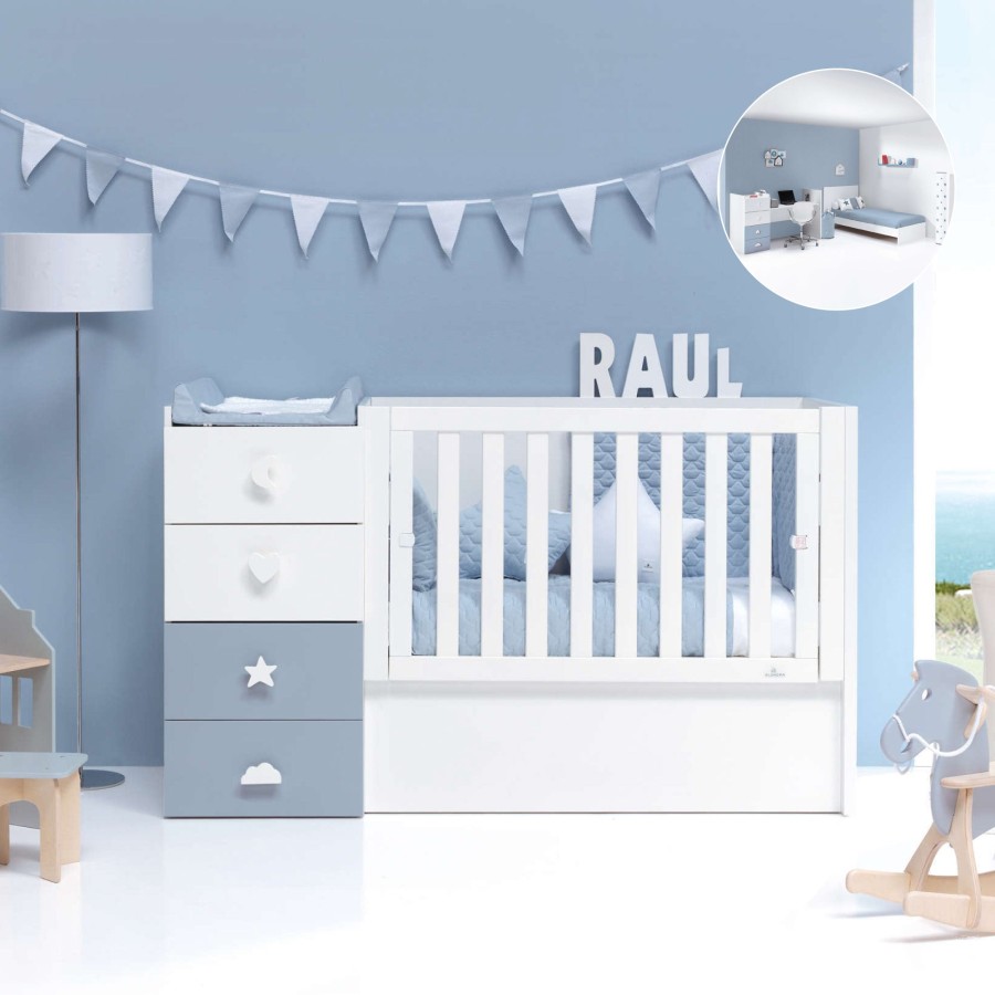 Convertible Cribs Alondra | Convertible Crib - Just Bubble Blue · K374-M7741