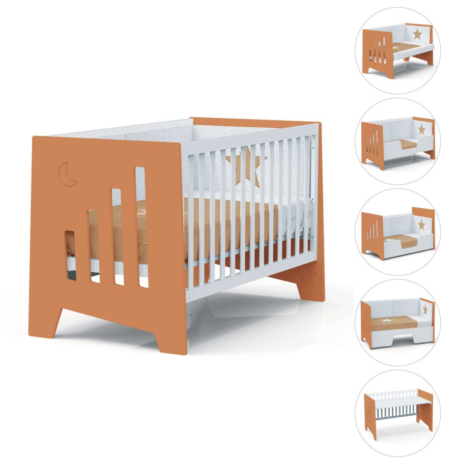 Co-Sleeping Cots Alondra | Co-Sleeping Cot And Montessori (6In1) Omni-Xl Terracotta 70X140 - C191