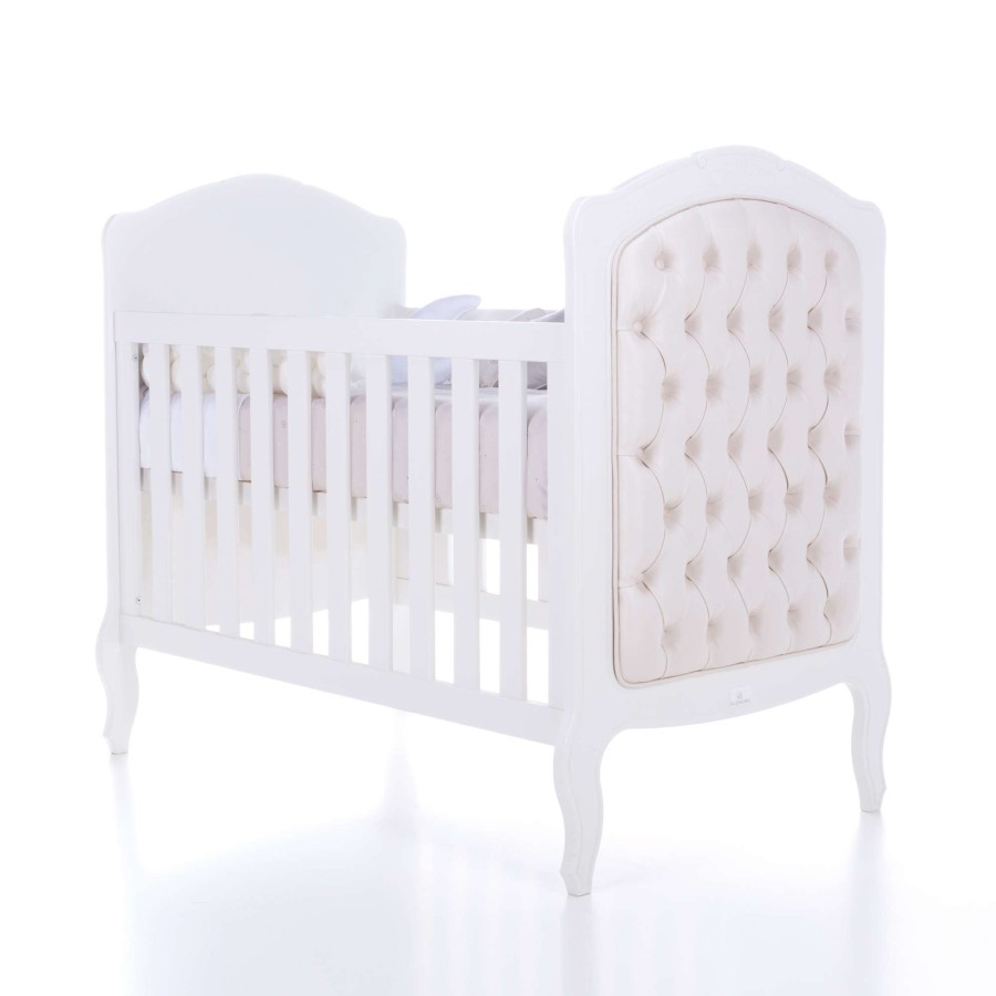 Baby Cots Alondra | Classical Cot- Bed Epoca (3In1) White 70X140 Upholstered · C303