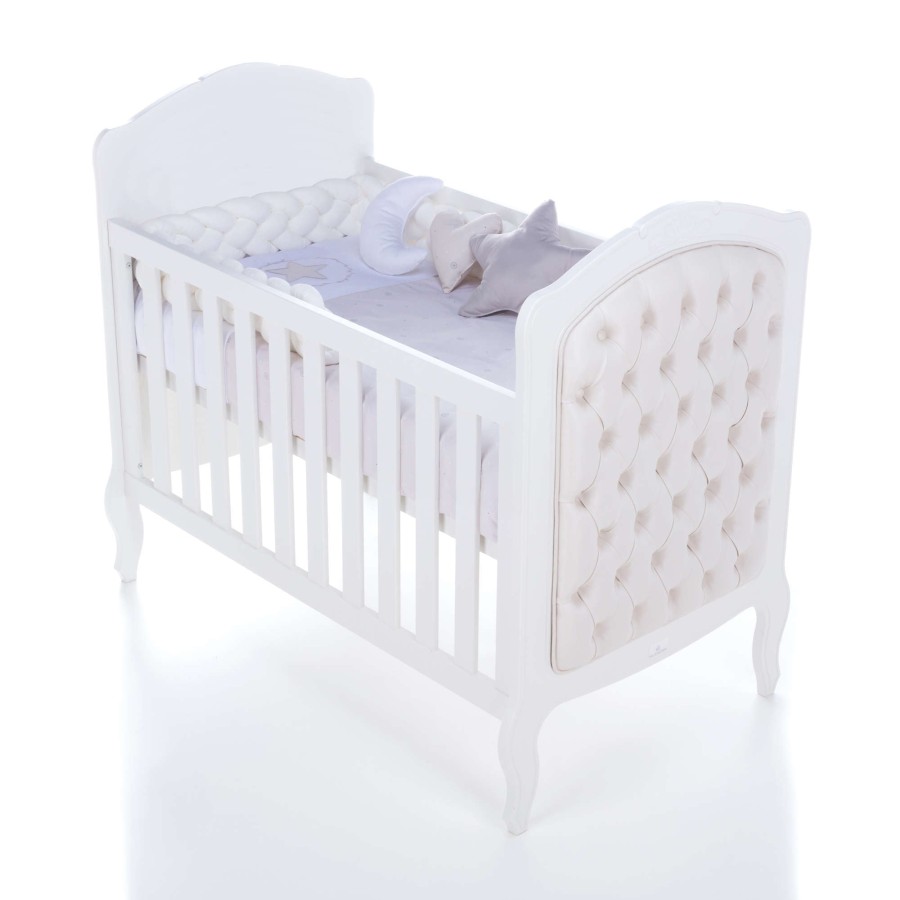 Baby Cots Alondra | Classical Cot- Bed Epoca (3In1) White 70X140 Upholstered · C303