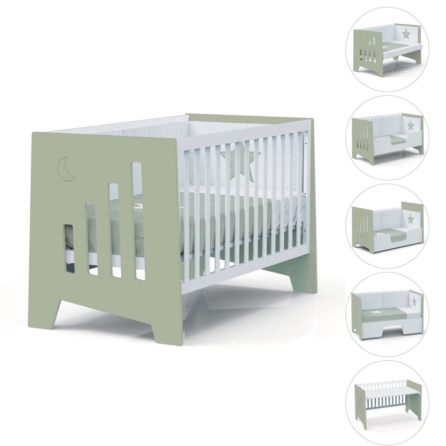 Co-Sleeping Cots Alondra | Co-Sleeping And Montessori Cot (6In1) Omni-Xl Erba 70X140 · C191