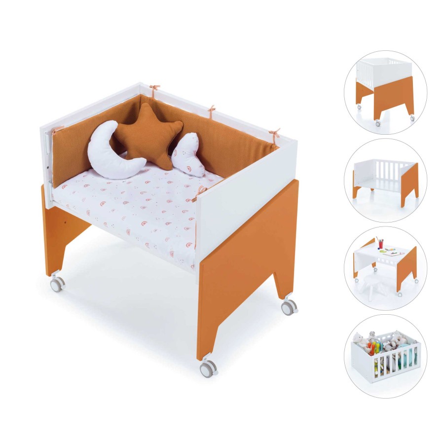 Baby Cribs Alondra | Terracotta Co-Sleeping Crib 50X80 Equo · C10-M7783