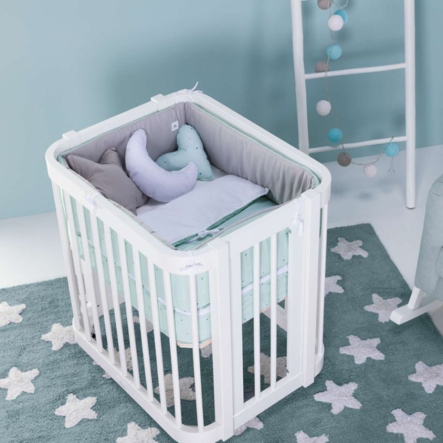 Baby Cribs Alondra | Crib, Cot And Bed All-In-One (4In1) Crea Tre White 60X80 And 70X140 - C301