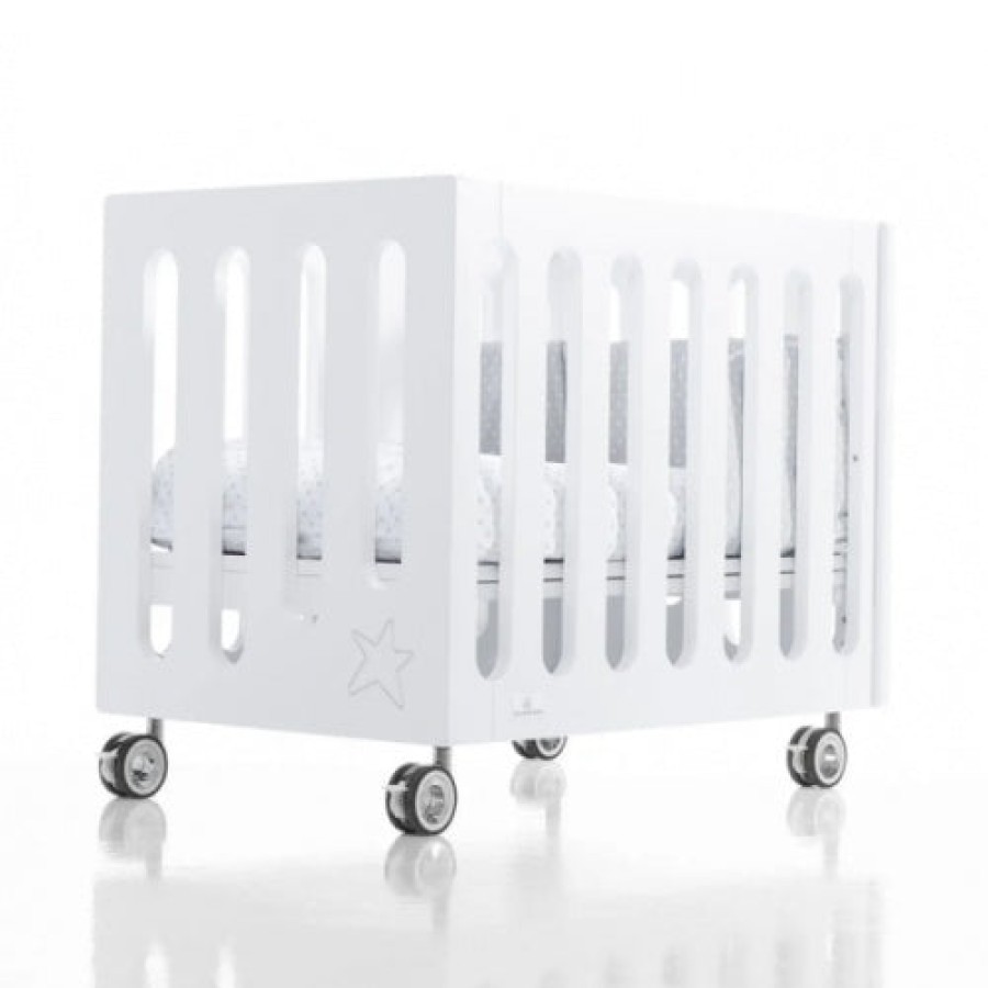 Baby Cribs Alondra | Inborn Crib (With Mattress And Textile For Free) · C1044 Blanco