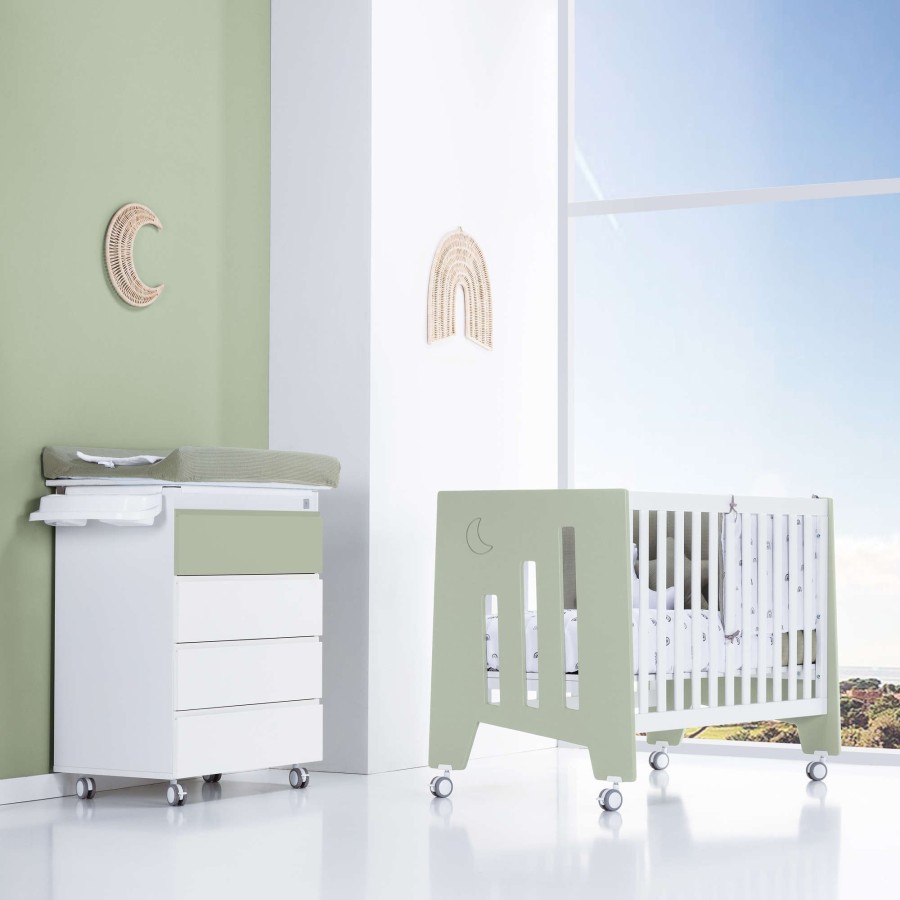 Baby Cots Alondra | Cot And Desk 60X120Cm 5 Stages Omni Erba · C181-M7756